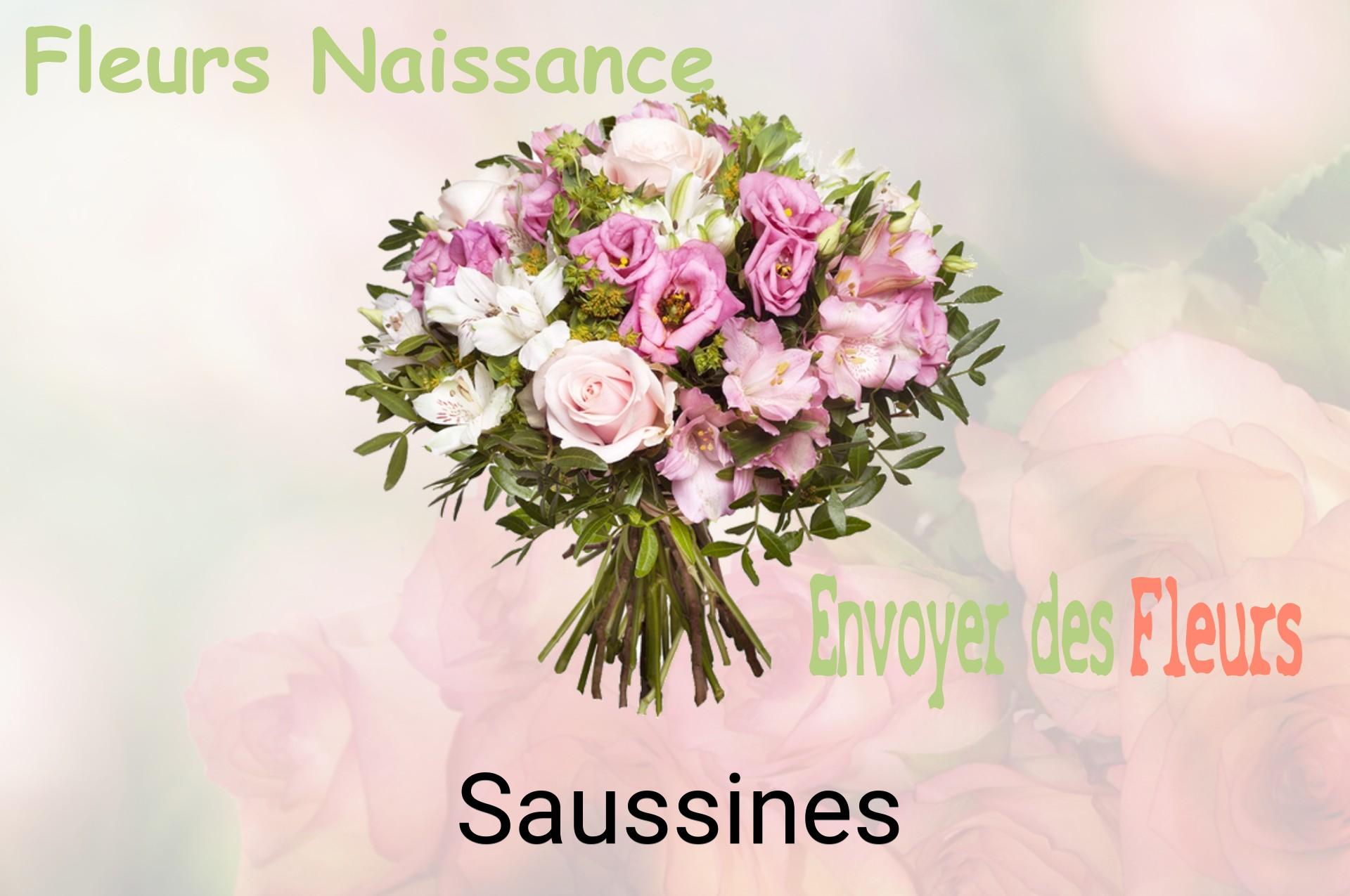 Bouquet de fleurs de naissance livré à Saussines